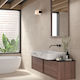 Ravenna Kalksten Kitchen Wall / Bathroom Matte Porcelain Tile 50x25cm Earth Craft