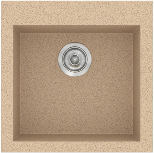 Sanitec Classic 03-02-00 Drop-In Chiuvetă din Granit Sintetic L50xW50cm Granit bej