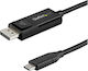 StarTech USB 2.0 Кабел USB-C Мъжки - DisplayPort Мъжки Черен 2м CDP2DP142MBD