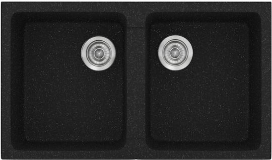 Sanitec Classic 334 Ένθετος από Συνθετικό Γρανίτη Μ86xΠ50cm Granite Black Sanitec Classic 334 Ένθετος από Συνθετικό Γρανίτη Μ86xΠ50cm Granite Black