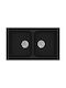 Sanitec Classic Drop-In Sink Synthetic Granite W86xD50cm Granite Black