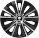 Versaco Auto Radkappen Set Rapide Nc mit Marke Suzuki 4Stück 15" Silber