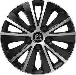Versaco Τάσια Rapide 16" με Σήμα Citroen 4τμχ Ασημί 004-02869