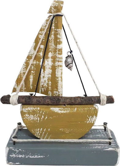 Kapadakis Wood Art Vapor Decorativ Lemn Gălbenuș de muștar 6x5x11cm 1buc