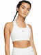 Dri-Fit Swoosh Women's Athletic Sports Bra White with Lining