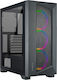 Azza Octane 460A Gaming Midi Tower Computer Case with Window Panel and RGB Lighting Black