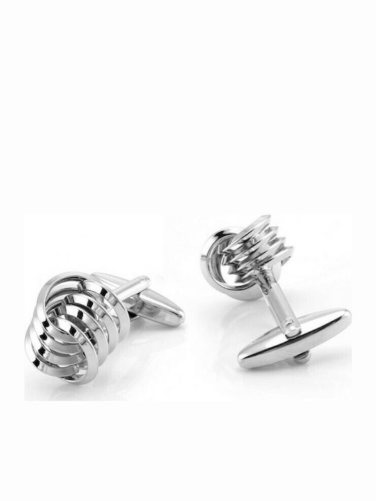 Cufflinks Silver Knots Bold Silver Knots