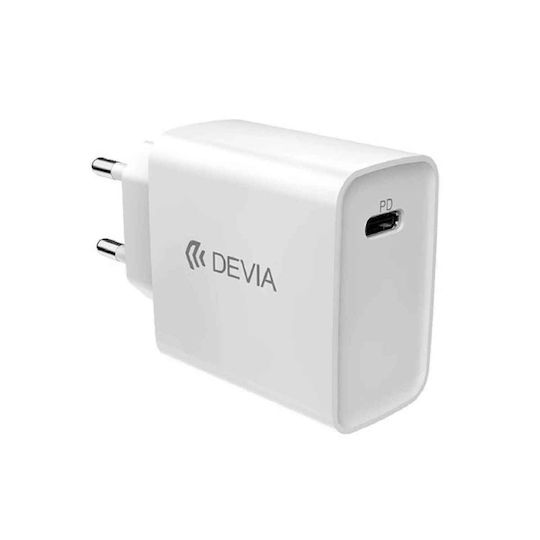 Devia Φορτιστής Χωρίς Καλώδιο με Θύρα USB-C 20W Power Delivery Λευκός (RLC-511)