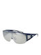 FILA Unisex Sunglasses with Blue Plastic Frame and Silver Mirror Lens