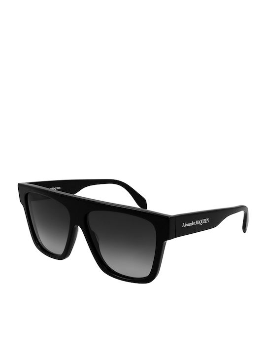 Alexander McQueen Мъжки Слънчеви очила с Черно Пластмасов Рамка и Черно Слънчеви очила Леща AM0302S-001