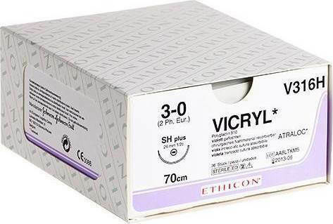 Ethicon Ράμματα Απορροφήσιμο Vicryl 8/0 6mm
