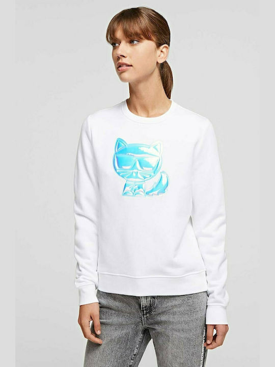 Karl Lagerfeld Ikonik Karl 211W1822 Women's Sweatshirt White