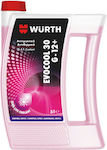 Wurth Evocool 30 Ready for Use Engine Coolant for Car G12+ -30°C Pink 5lt