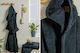 Aigaion Nua Bathrobe with Hood Ocean 320gr/m²