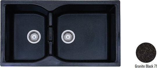 Crown R-92 Economic 6892 Drop-In Μ91xΠ51cm granit negru Crown R-92 Economic 6892 Drop-In Μ91xΠ51cm granit negru