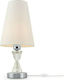 Maytoni Florero Metal Table Lamp for E27 Bulb with White Shade and Silver Base