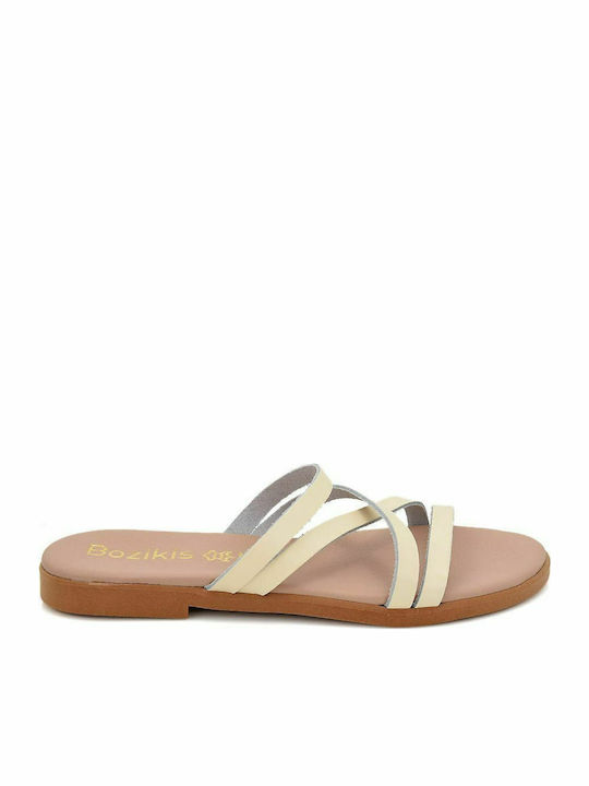 Bozikis Leather Women's Sandals Yellow