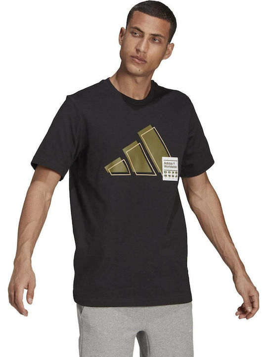 Adidas Mandala Graphic Ανδρικό T-shirt Μαύρο με Λογότυπο GN8181 | Skroutz.gr