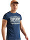 Superdry Herren T-Shirt Kurzarm Blau