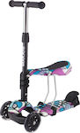 Kikka Boo Kids Scooter 3 In 1 Ride And Skate 3-Wheel with Seat for 3+ Years Multicolour