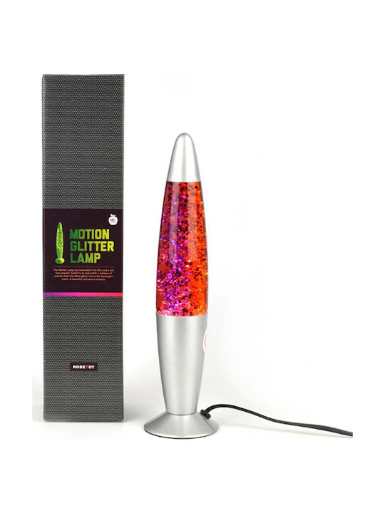 Robetoy Διακοσμητικό Φωτιστικό Lava Lamp σε Ασημί Χρώμα