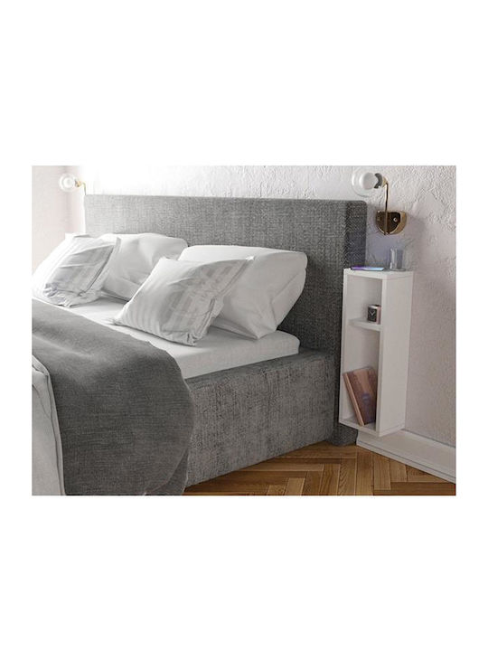 Κομοδίνο Turra Ξύλινο Λευκό 20x15x65cm