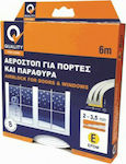 Quality For You 133009085 Αεροστόπ Λάστιχο Πόρτας σε Καφέ Χρώμα 6mx0.4cm