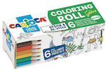 Carioca Coloring Roll Colouring Set Jungle Ρολό 85x10cm & Ξυλομπογιές 85x10cm 6pcs