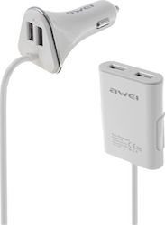 Awei C-400 Car Charger 9.4A with 4xUSB-A Ports ...