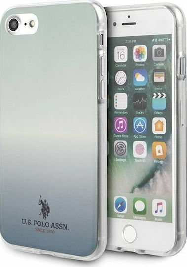 U.S. Polo Assn. Gradient Pattern Back Cover Silicon Albastru (iPhone SE 2022/2020/8/7)