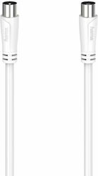 HAMA Καλώδιο Κεραίας Coax male - Coax female Λευκό 3m (00205046)