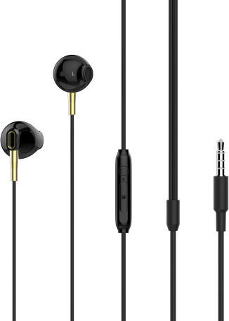 Moxom MX-EP07 Earbuds Handsfree με Βύσμα 3.5mm Black Gold