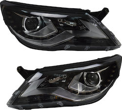 Carner Μπροστινά Φανάρια Led για Volkswagen Tiguan mk1 R-line Facelift Look 2007-2011 2τμχ