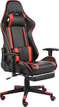 vidaXL 20487 Gaming Chair with Adjustable Arms and Footrest Black/Red