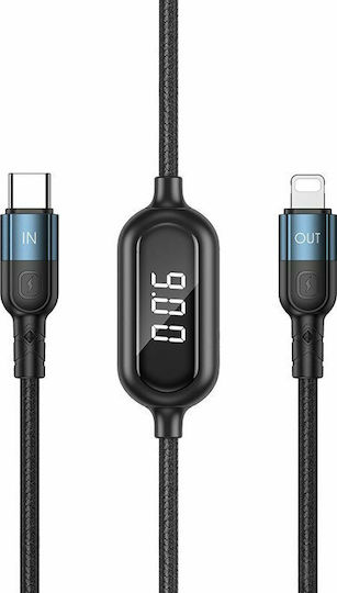 Remax Litxn Series RC-193i Braided USB-C to Lightning Cable 20W Μαύρο 1m