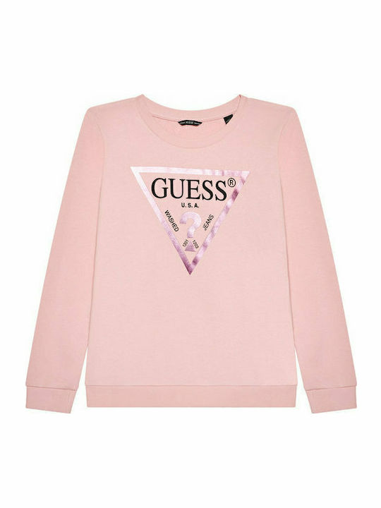Guess Fleece Παιδικό Φούτερ Ροζ