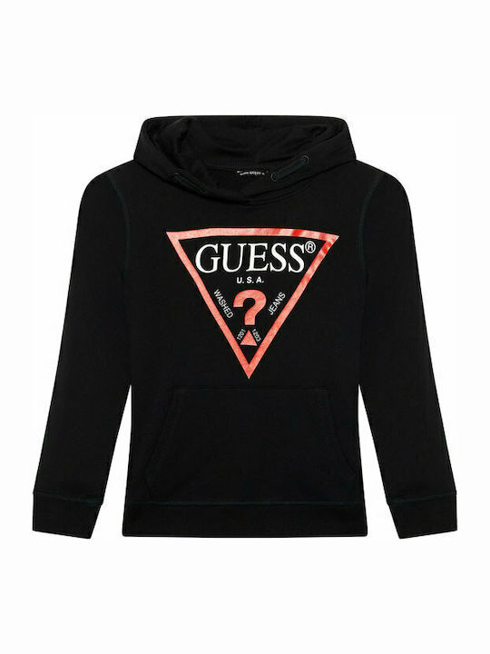 Guess Fleece Παιδικό Φούτερ με Κουκούλα και Τσέ...