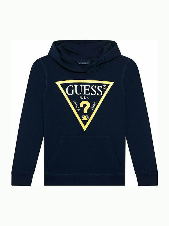 Guess Fleece Παιδικό Φούτερ με Κουκούλα και Τσέ...