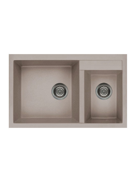 Elleci Quadra 440 Granitek LGQ44043 Drop-In Sin...