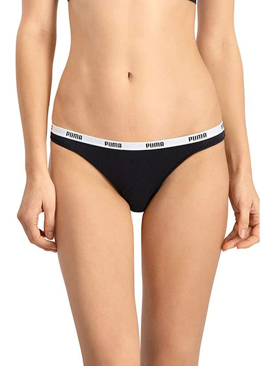 PUMA Βαμβακερά Γυναικεία Slip 2Pack Μαύρα
