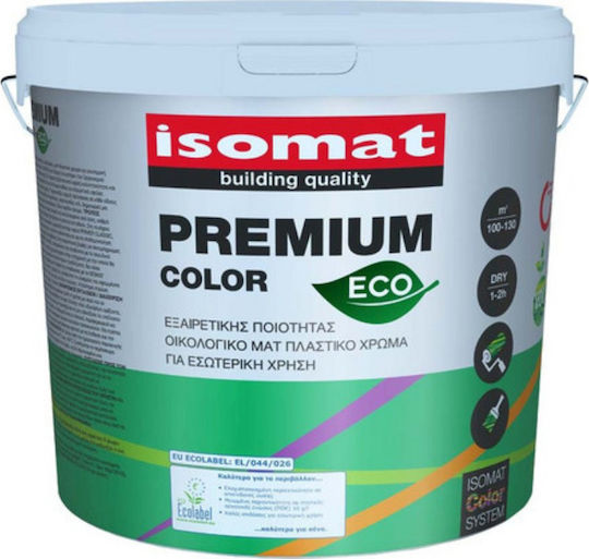 Isomat Premium Color Eco Plastik Farbe für Innenbereich Verwendung Weiß 10Es