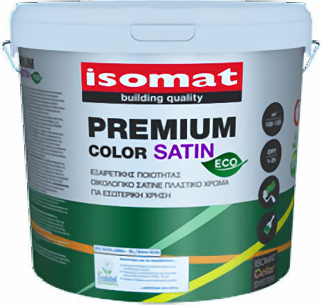 Isomat Premium Color Eco Satin Πλαστικό Χρώμα Οικολογικό για Εσωτερική Χρήση 3lt