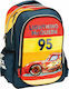 Gim Cars Race School Backpack Elementary With Water Bottle Holder Multicolour 27 Litre 35 x 20 x 46cm
