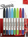 Sharpie Twin Tip Permanentmarker 0.5mm Mehrfarbig 8Stück