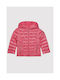 Guess Kids Quilted Jacket short Hooded Pink