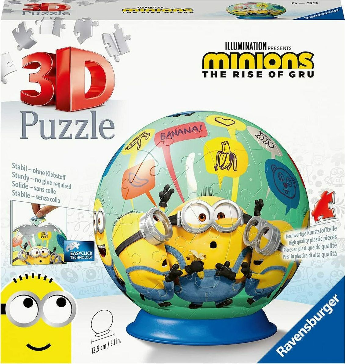 Minions 3D Puzzle Ball, 72pcs.