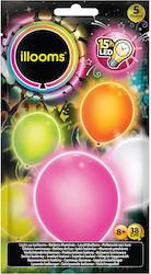 5 Balloons 23cm with LEDs 5 Balloons 23cm with LEDs