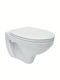 Cersanit Delfi Wall-Mounted Toilet with Cover Soft Close White