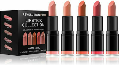 Revolution Beauty Five Lipsticks Set Matte Nude