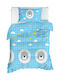 HomeMarkt Set Kids Duvet Cover Single with Pillowcase Cotton Light Blue 160x220cm